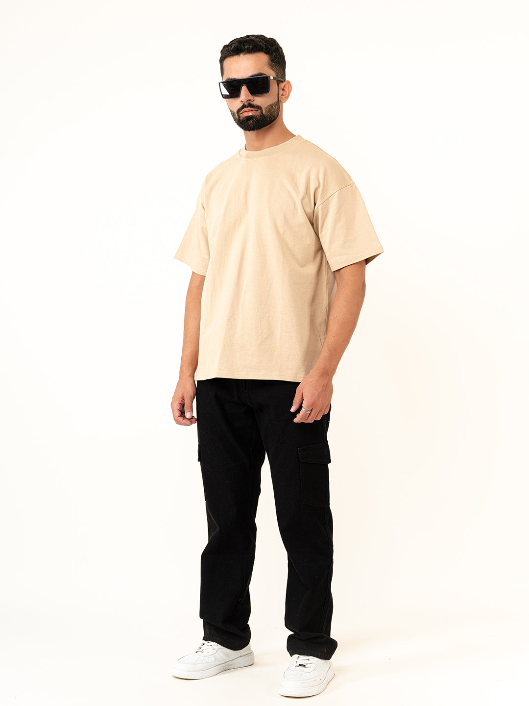 Light brown French Terry Oversized T-Shirt