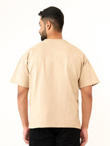 Light brown French Terry Oversized T-Shirt