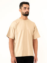 Light brown French Terry Oversized T-Shirt