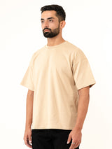 Light brown French Terry Oversized T-Shirt