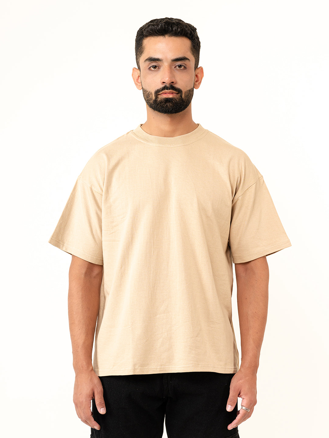 Light brown French Terry Oversized T-Shirt