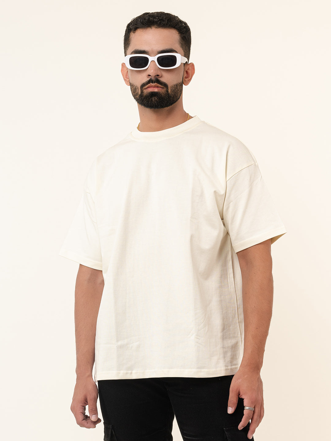 Off-white French Terry Oversized T-Shirt