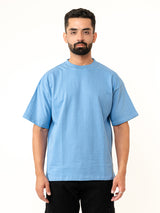 Sky Blue French Terry Oversized T-Shirt