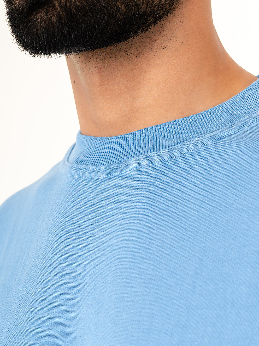 Sky Blue French Terry Oversized T-Shirt