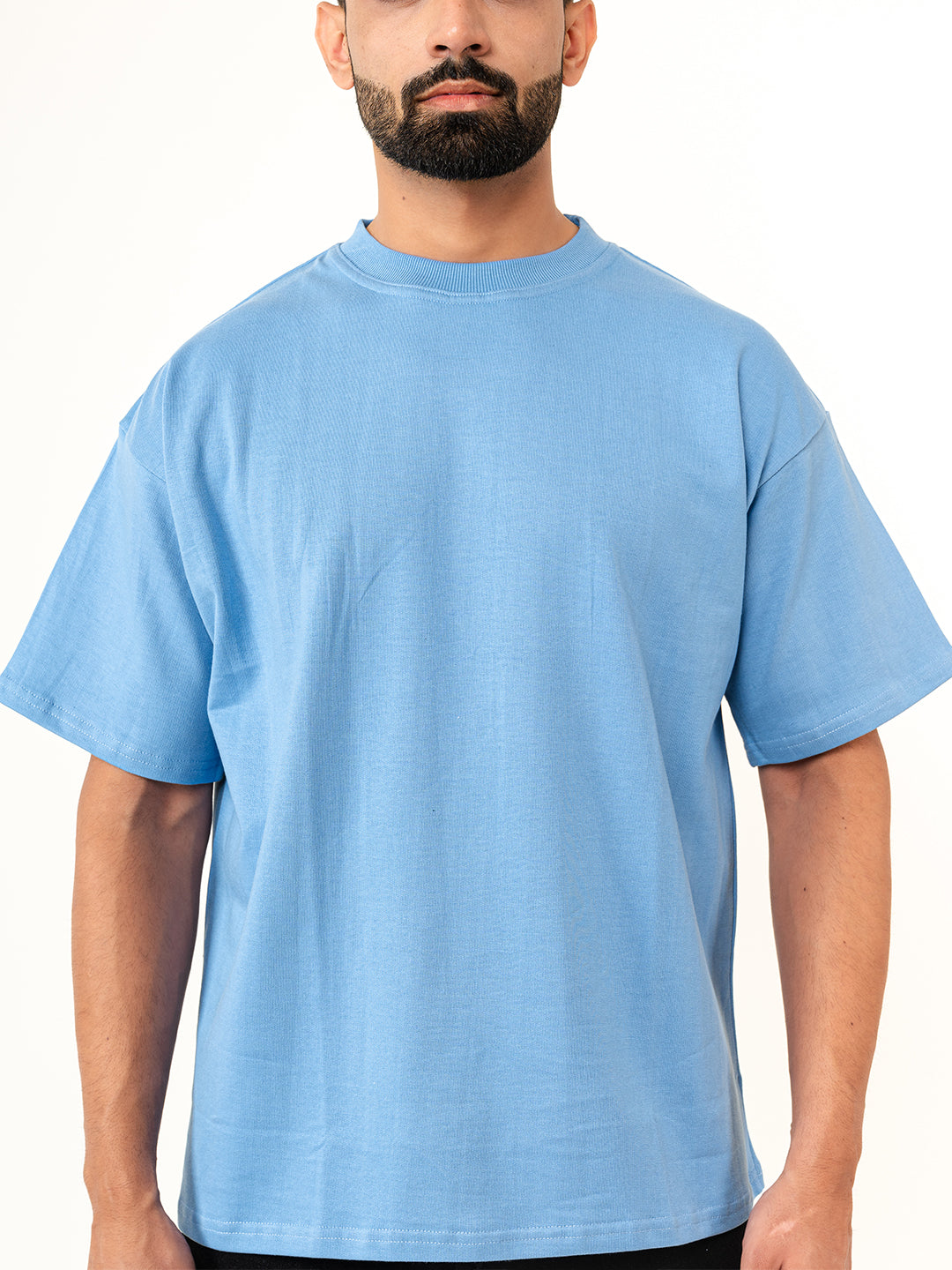 Sky Blue French Terry Oversized T-Shirt