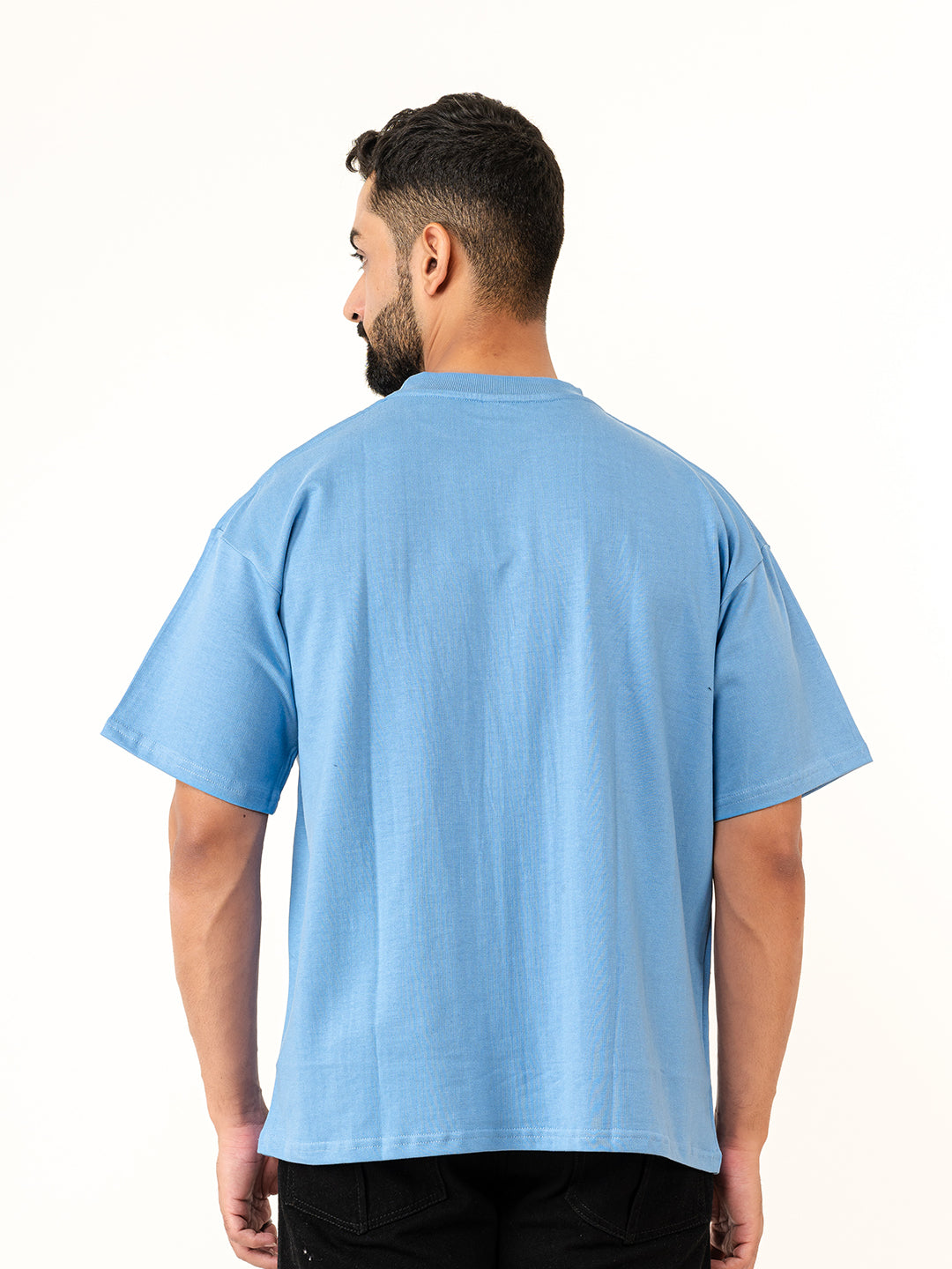 Sky Blue French Terry Oversized T-Shirt