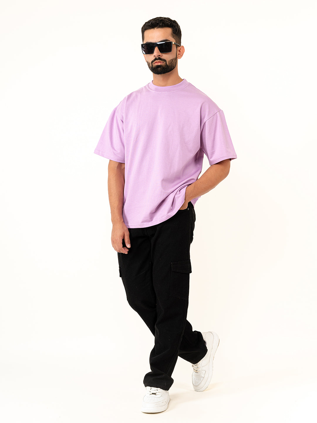 Purple French Terry Oversized T-shirt