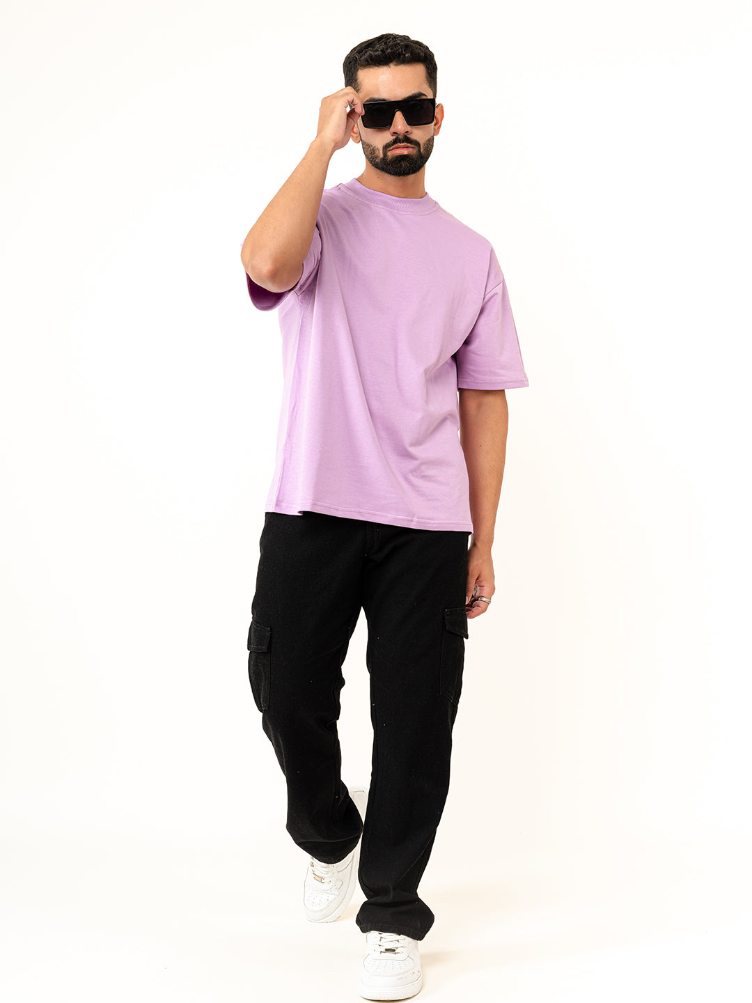 Purple French Terry Oversized T-shirt