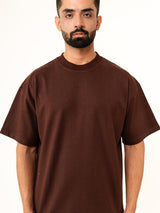 Dark Brown French Terry Oversized T-Shirt