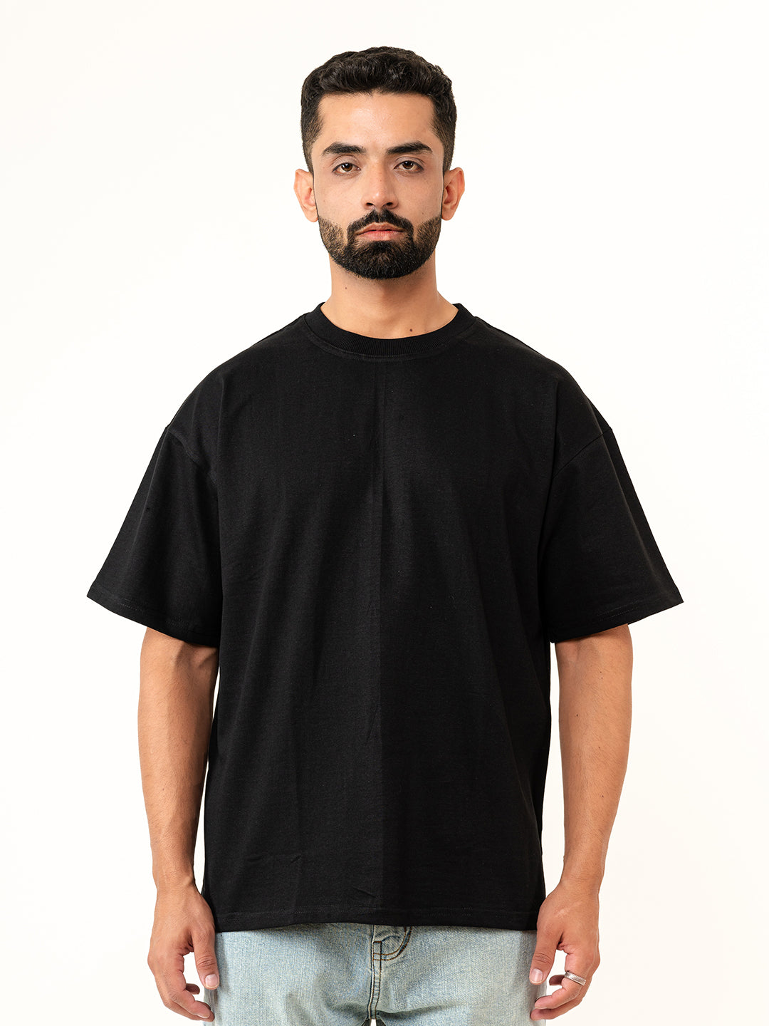 Black French Terry Oversized T-Shirt