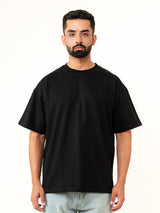 Black French Terry Oversized T-Shirt