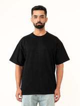 Black French Terry Oversized T-Shirt