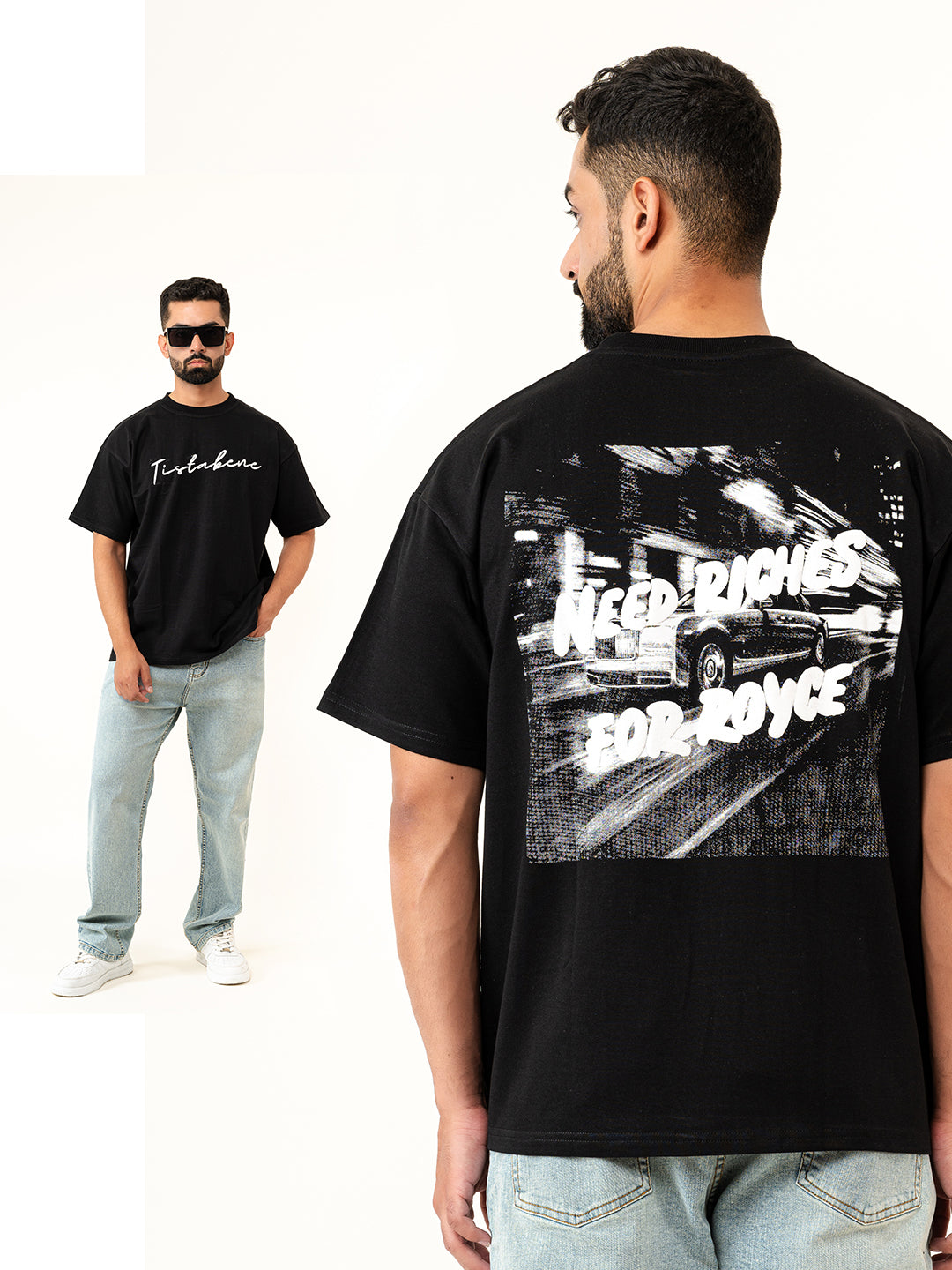 Need Riches For Royce Puff Print Oversized T-Shirt