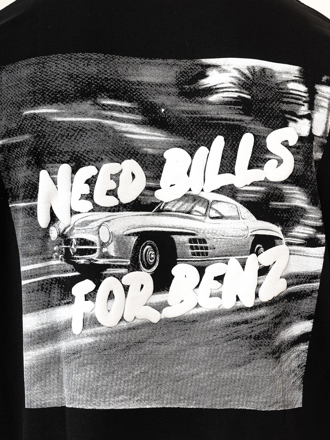 Need Bills For Benz Puff Print Oversized T-Shirt