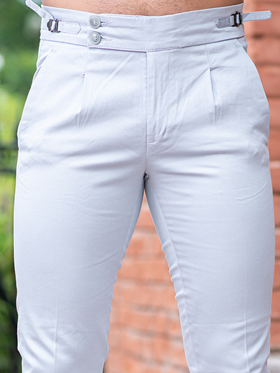 Cotton Plain White Pants – Meiraas