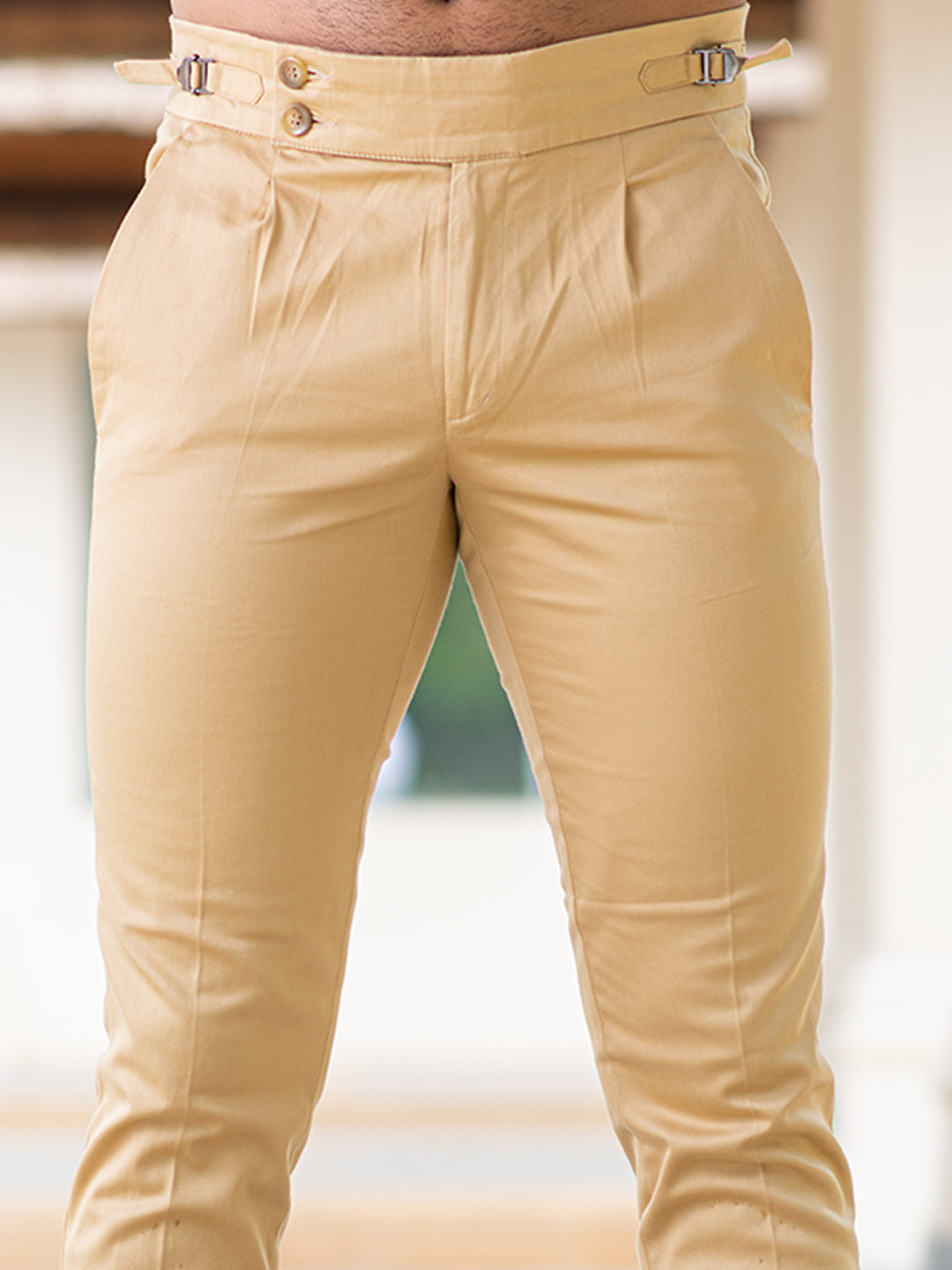 Buy Mast & Harbour Men Camel Brown Regular Fit Trousers - Trousers for Men  15411140 | Myntra