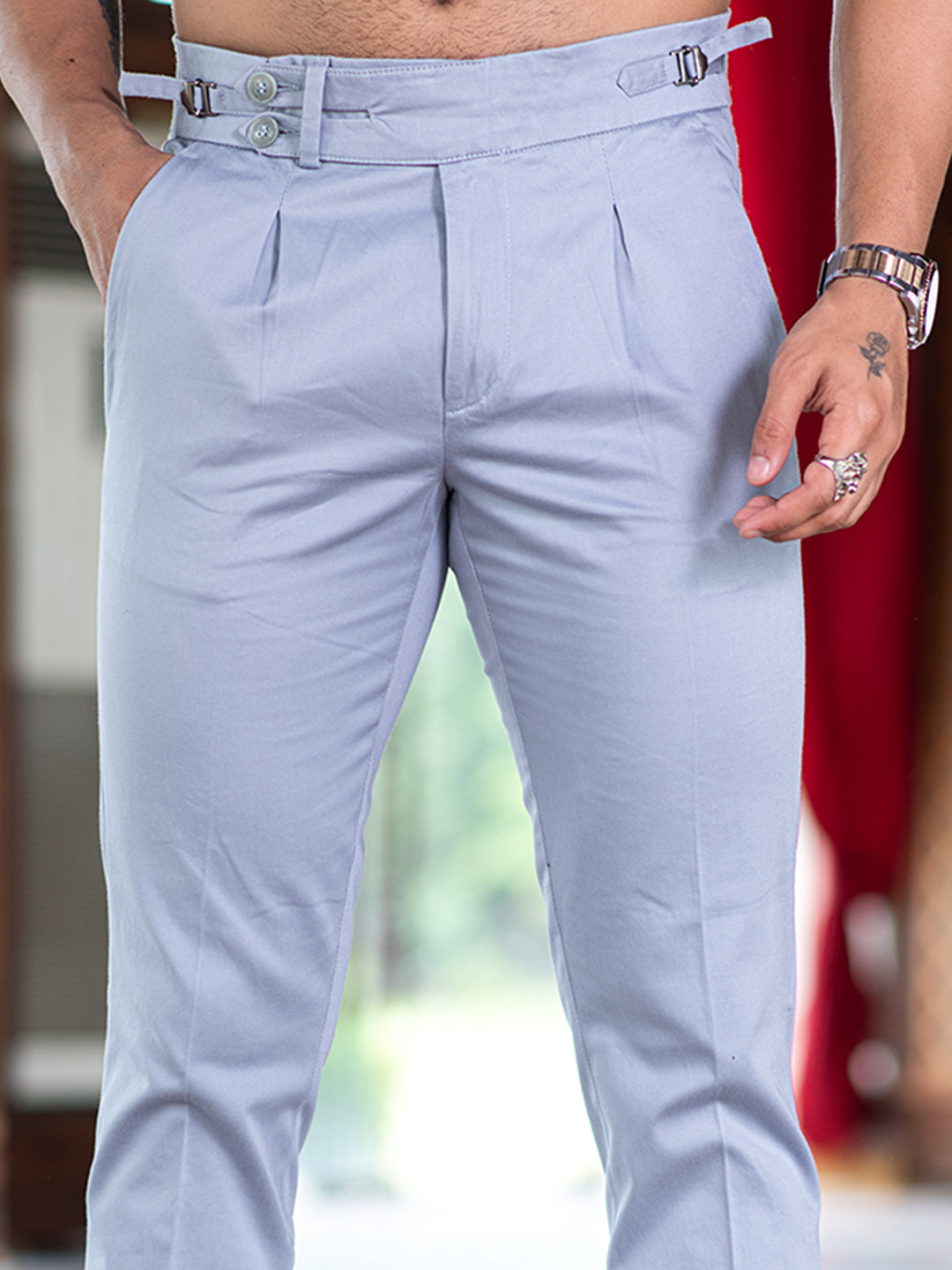 Formal Trouser: Buy Men Blue Cotton Rayon Formal Trouser Online - Cliths.com