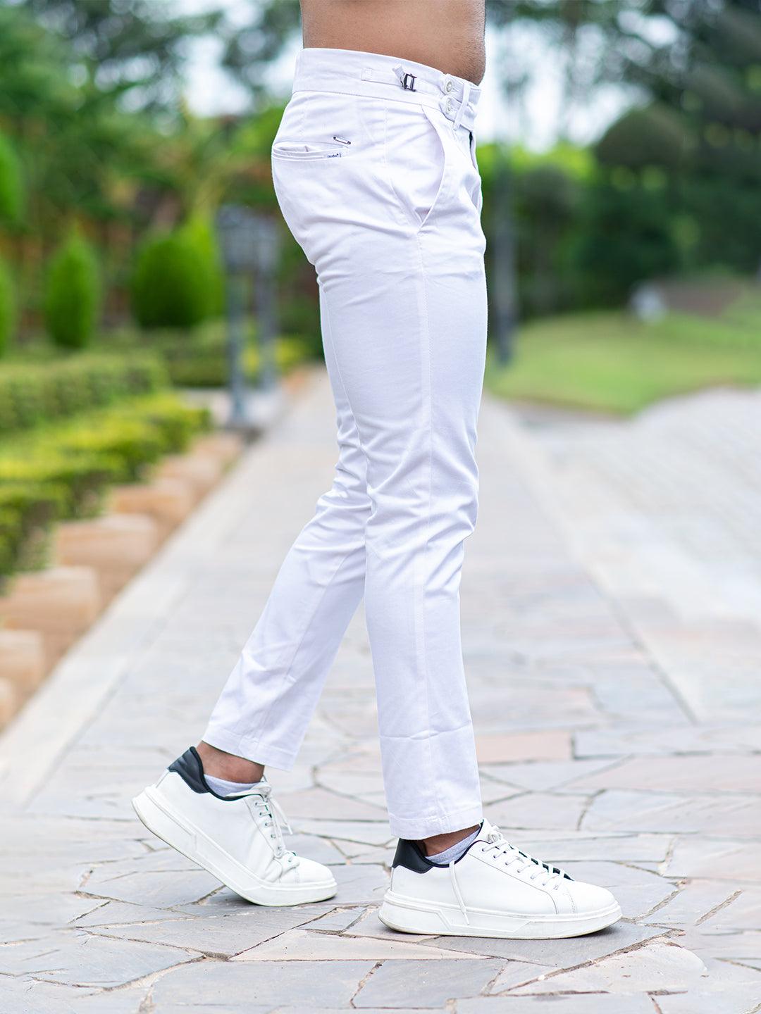 Men Cropped Pants Ankle-Length Pants Korean Slim Fit Cotton Pants Men's  Stretchy Long Pants | Shopee Malaysia