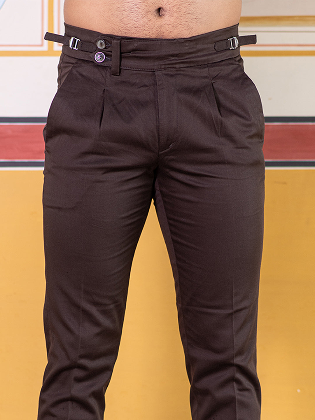 Coffee Brown Fusion Fit Mens Cotton Trouser