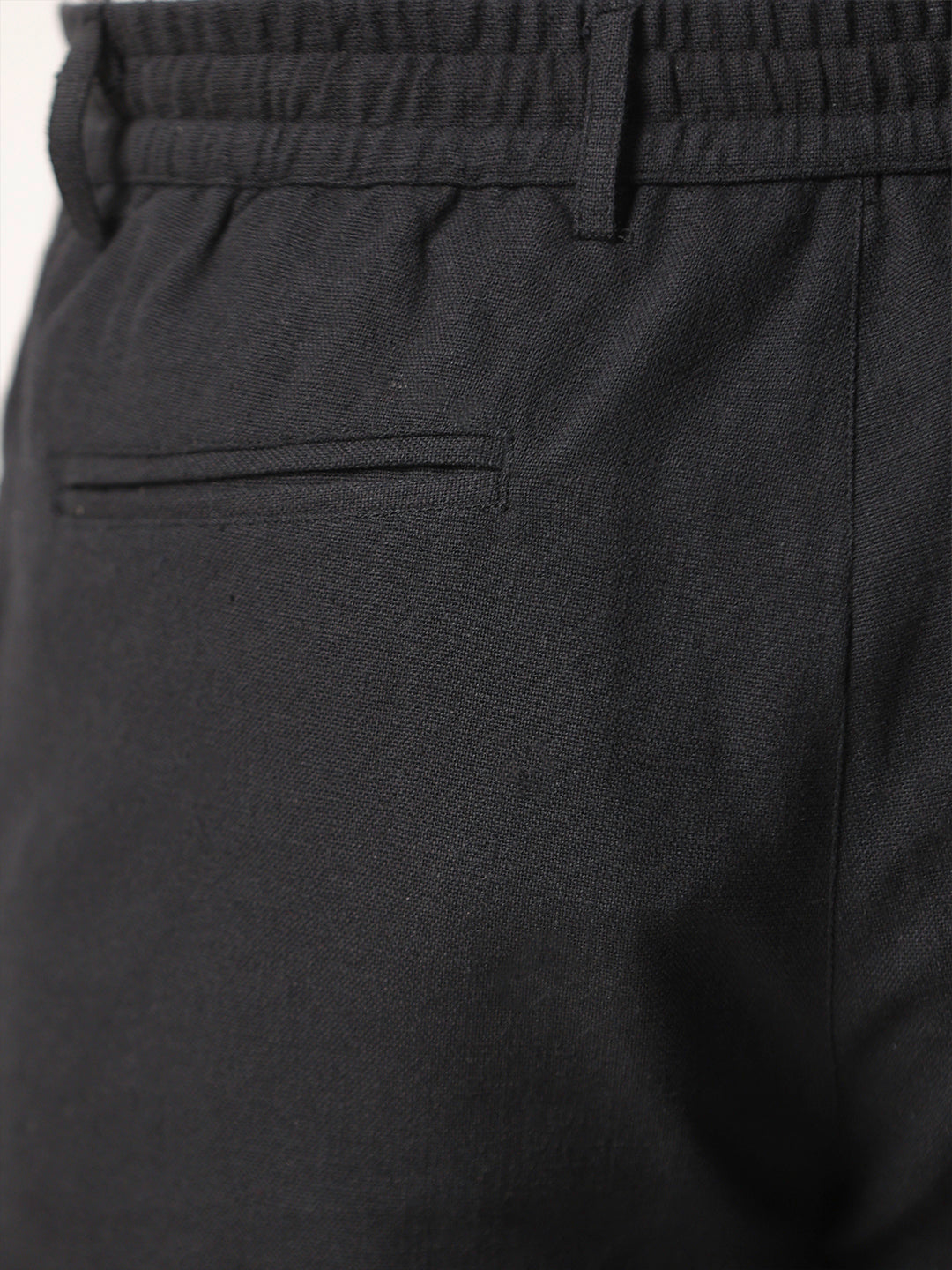 Black Linen Comfort-fit Pant