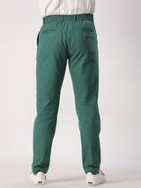 Green Linen Comfort-fit Pant