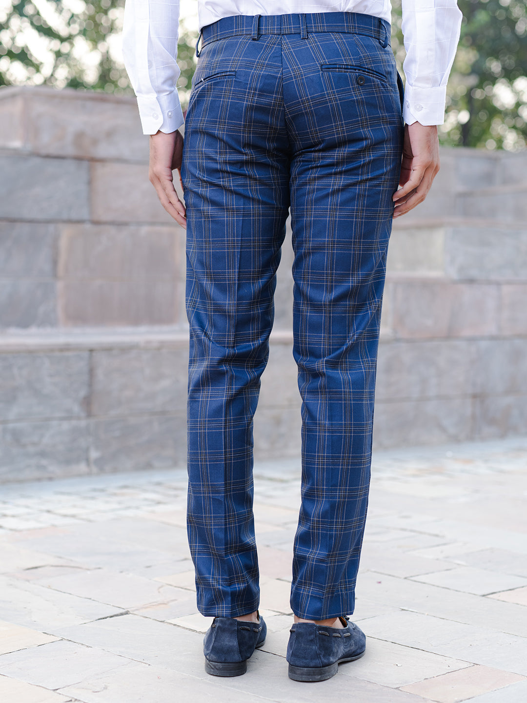 2023 Spring Business Versatile Belt Trouser Gentleman Paris Button Pant  Navy Blue Mens Dress Pant High Waist Straight Pants Men - Suit Pants -  AliExpress