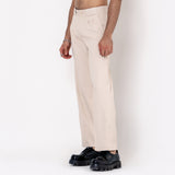 Two Buttons  Double Pleated Cream Korean Pant