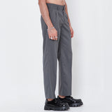 Double Pleated Dark Grey Korean Pant