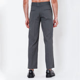 Double Pleated Dark Grey Korean Pant