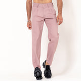 Double Pleated Salmon Pink Korean Pant