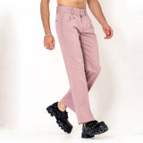 Double Pleated Salmon Pink Korean Pant