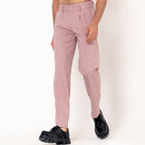 Double Pleated Salmon Pink Korean Pant