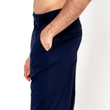 Single Pleated Dark Blue Korean Pant