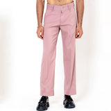 Single Pleated Salmon Pink Korean Pant