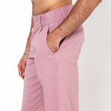 Single Pleated Salmon Pink Korean Pant