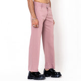 Single Pleated Salmon Pink Korean Pant