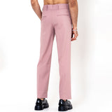 Single Pleated Salmon Pink Korean Pant