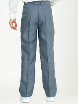 Davy Gray Linen Blend Pleated Pants