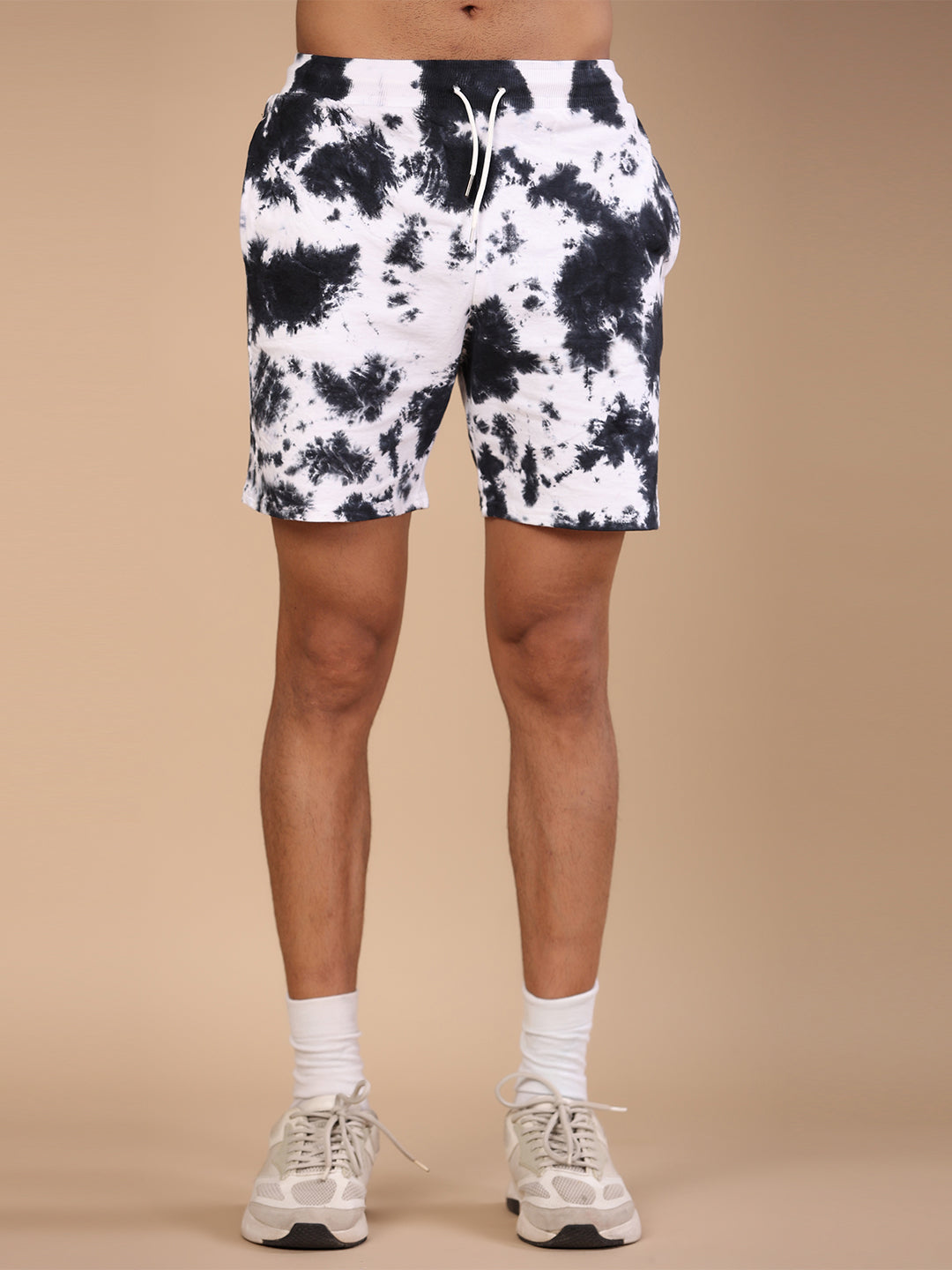 NASA Black & White Tie Dye Shorts