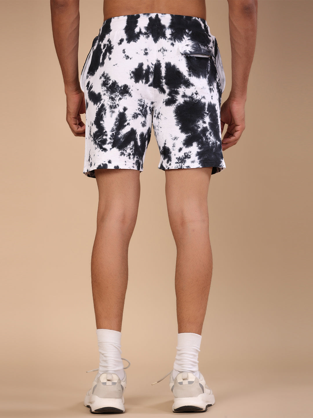 NASA Black & White Tie Dye Shorts