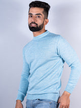 Powder Blue Color Crew Neck Men's Sweater