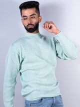 Green Color Turtle Neck Men's Sweater