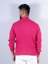 Dark Pink Color Turtle Neck Sweater