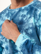 Blue Tie-Dye Sweatshirt