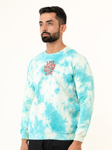 Sky Blue Love Kindness Gratitude and Peace Tie-Dye Sweatshirt