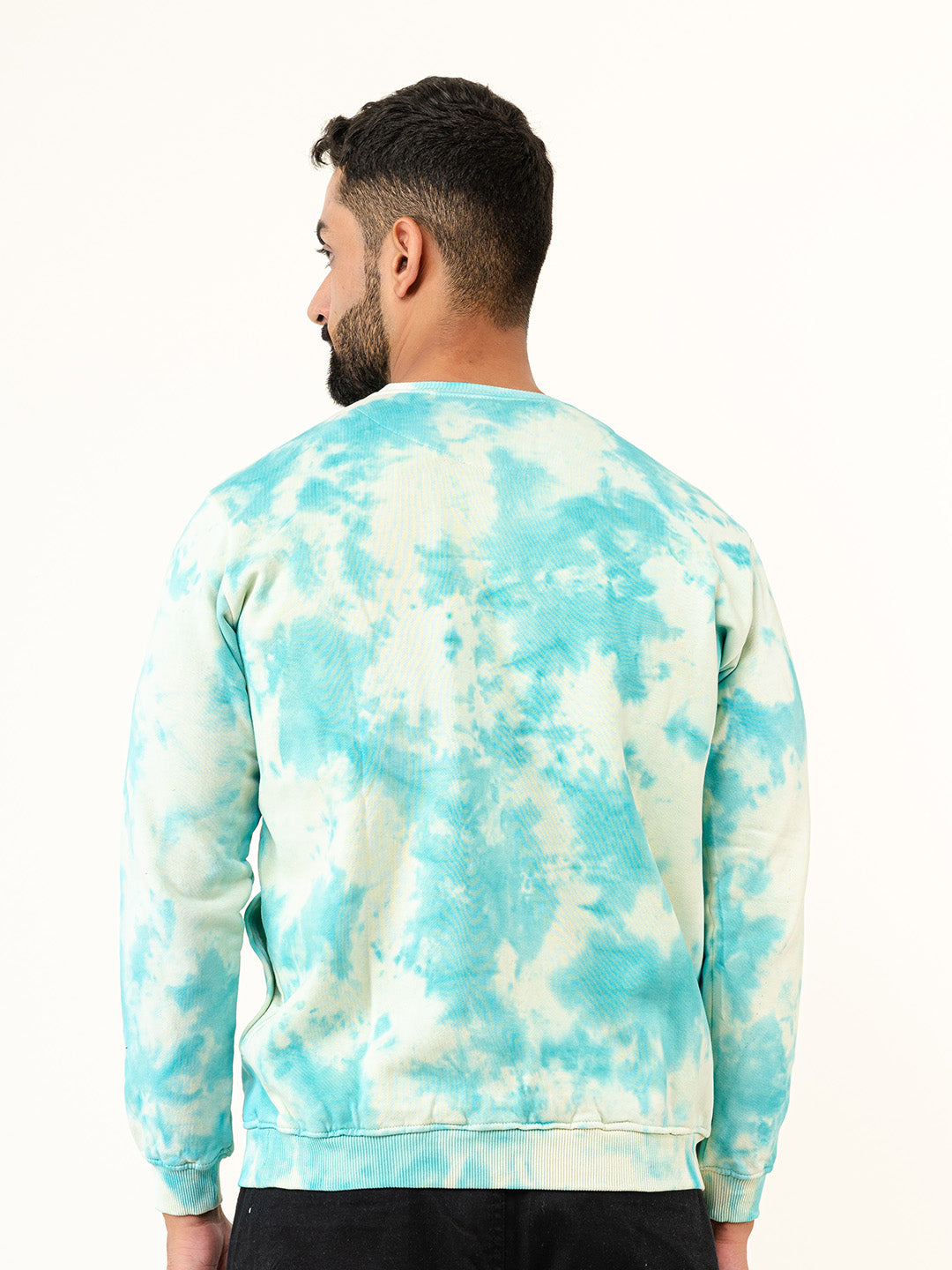 Sky Blue Love Kindness Gratitude and Peace Tie-Dye Sweatshirt