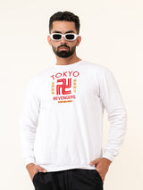 White Tokyo Manji Revengers Printed Sweatshirt