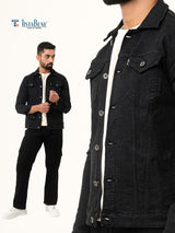 Carbon Black Two Pockets Denim Jacket (Unisex)