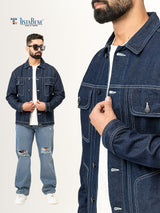 Contrast Stitch Blue Denim Jacket