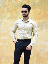 Solid Khakhi Formal Mens Shirt